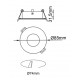 Foco fijo empotrar Negro SPA02 85mm IP65, Ideal para baño
